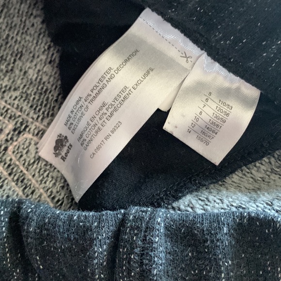 Kids black and pink roots sweat pants - Picture 4 of 4